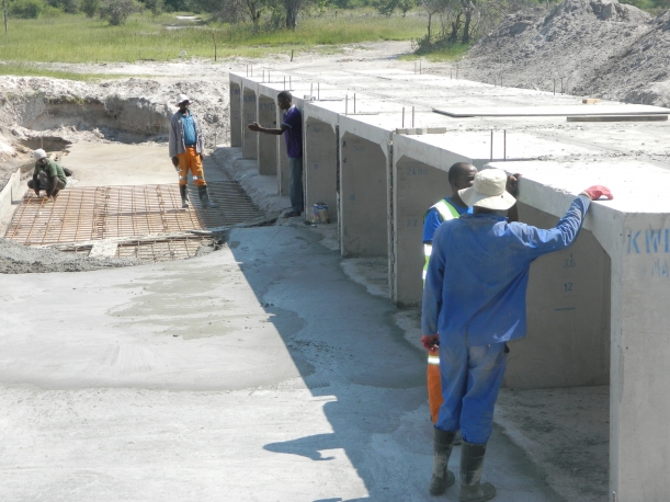 The new access bridge into Nkasa Rupara National Park under construction